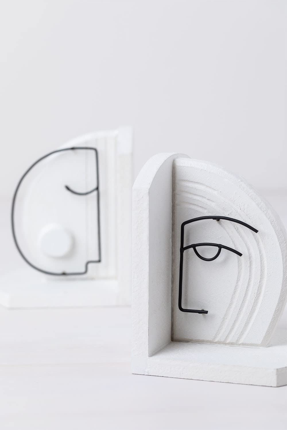 Sklum Adara Set 2 Fermalibri MDF Bianco Nero