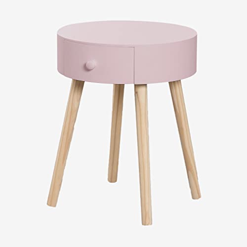 Sklum Lamba comodino legno nocciola con cassetto
