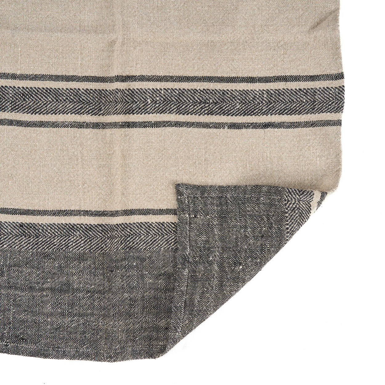 Bambua Linen Smudge strofinaccio cucina in lino nero 50x70