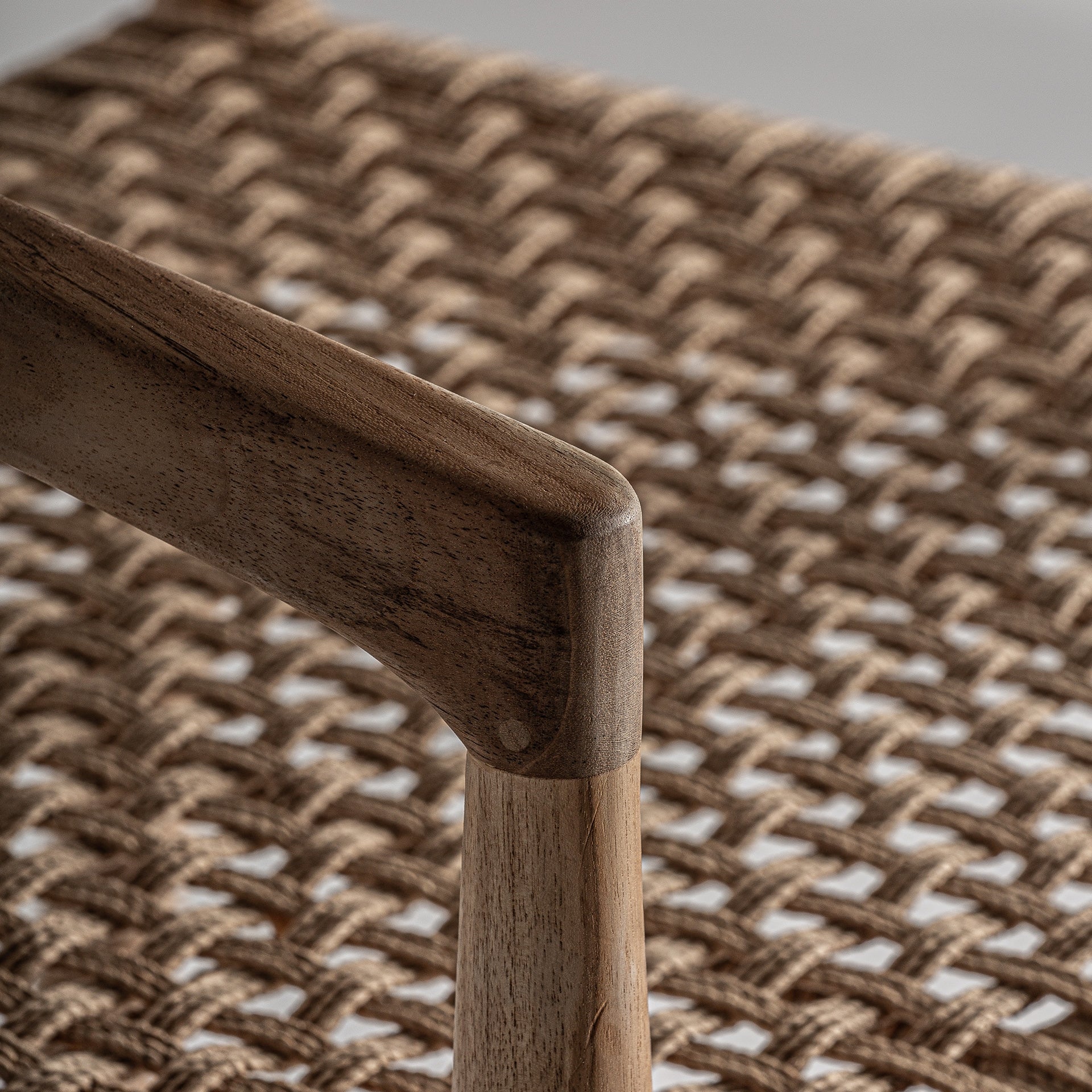 Bambua Caen Stool sgabello con braccioli in teak