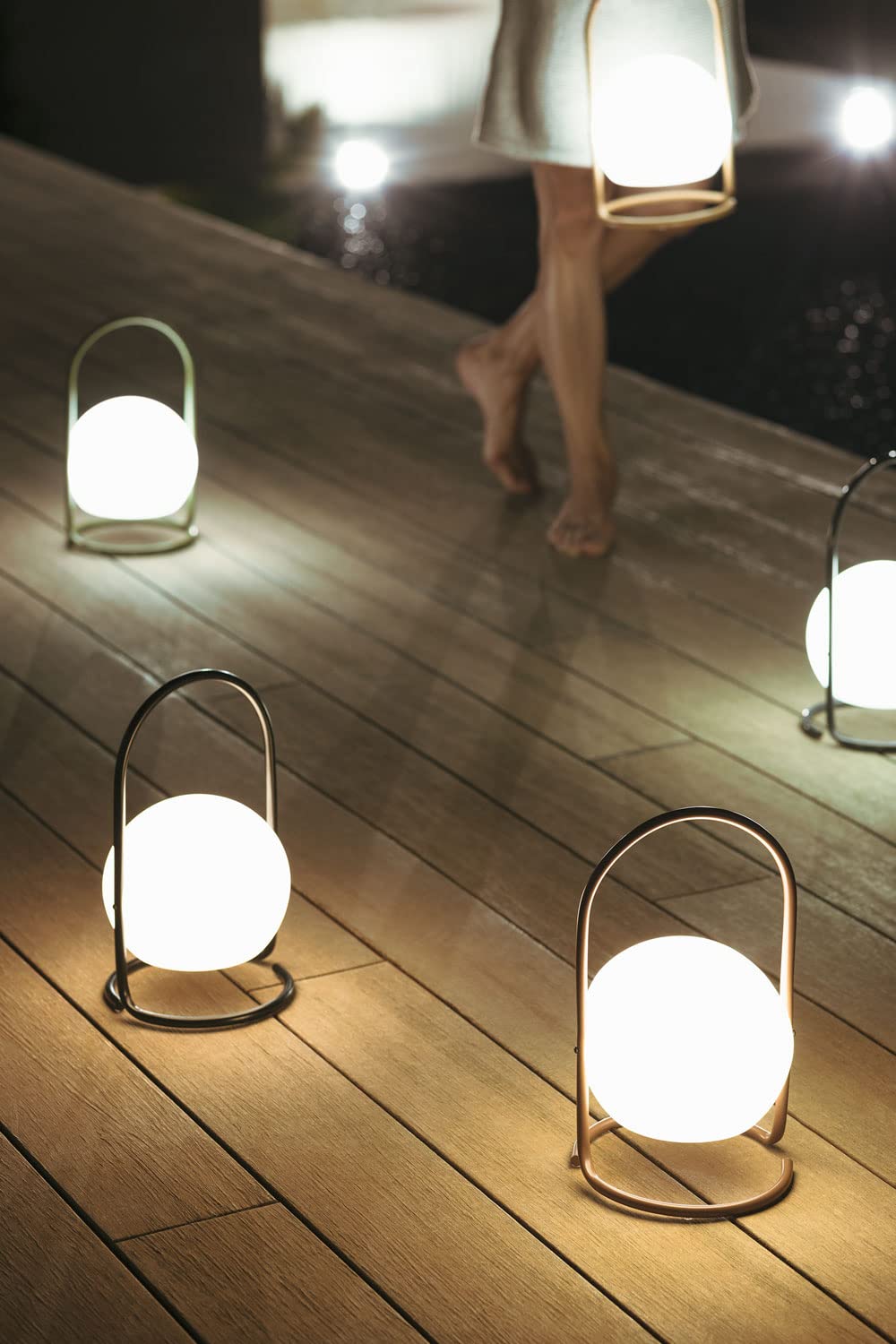 Sklum Balum lampada da tavolo led marrone da esterno