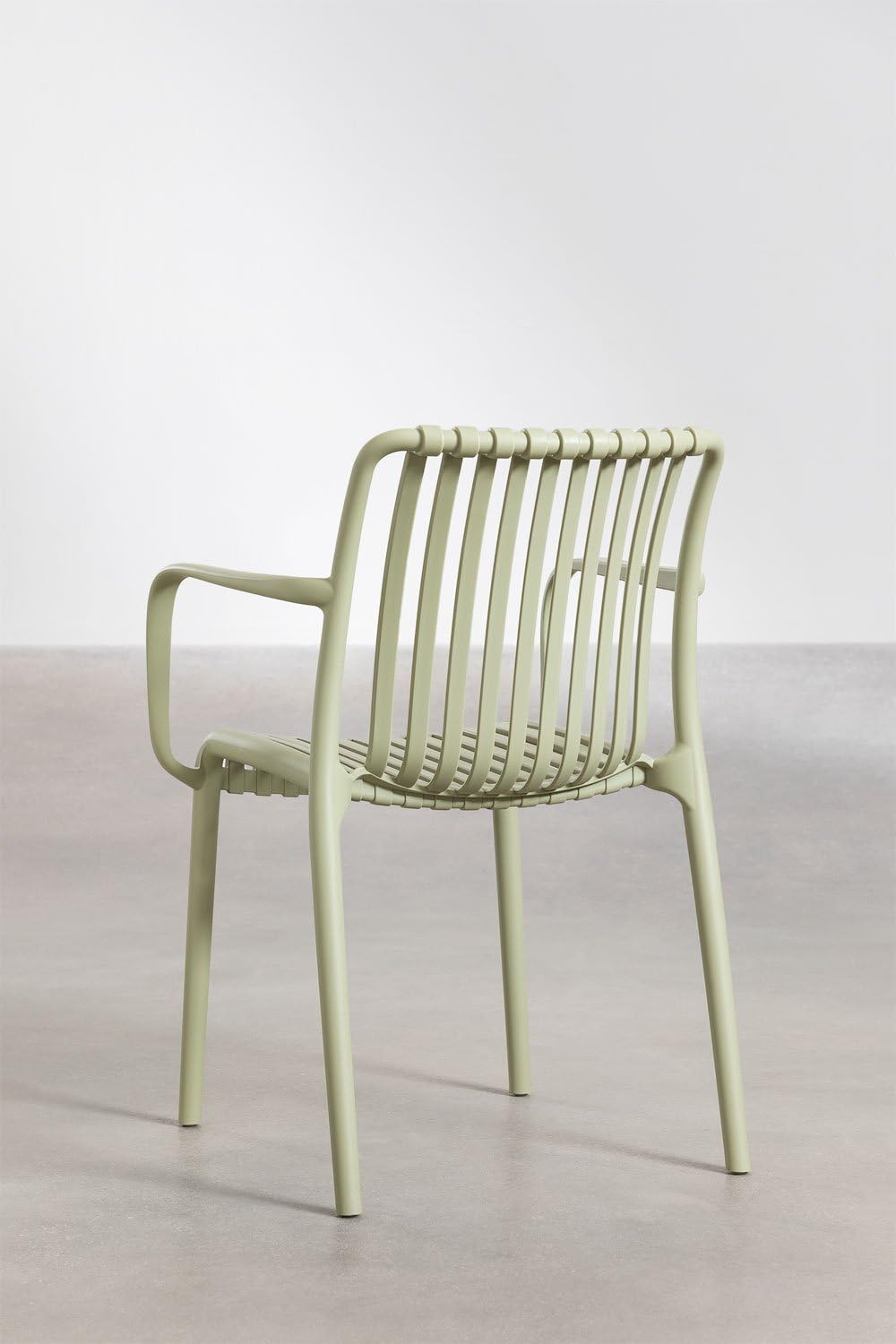 Sklum Wendell sedia pranzo verde con braccioli