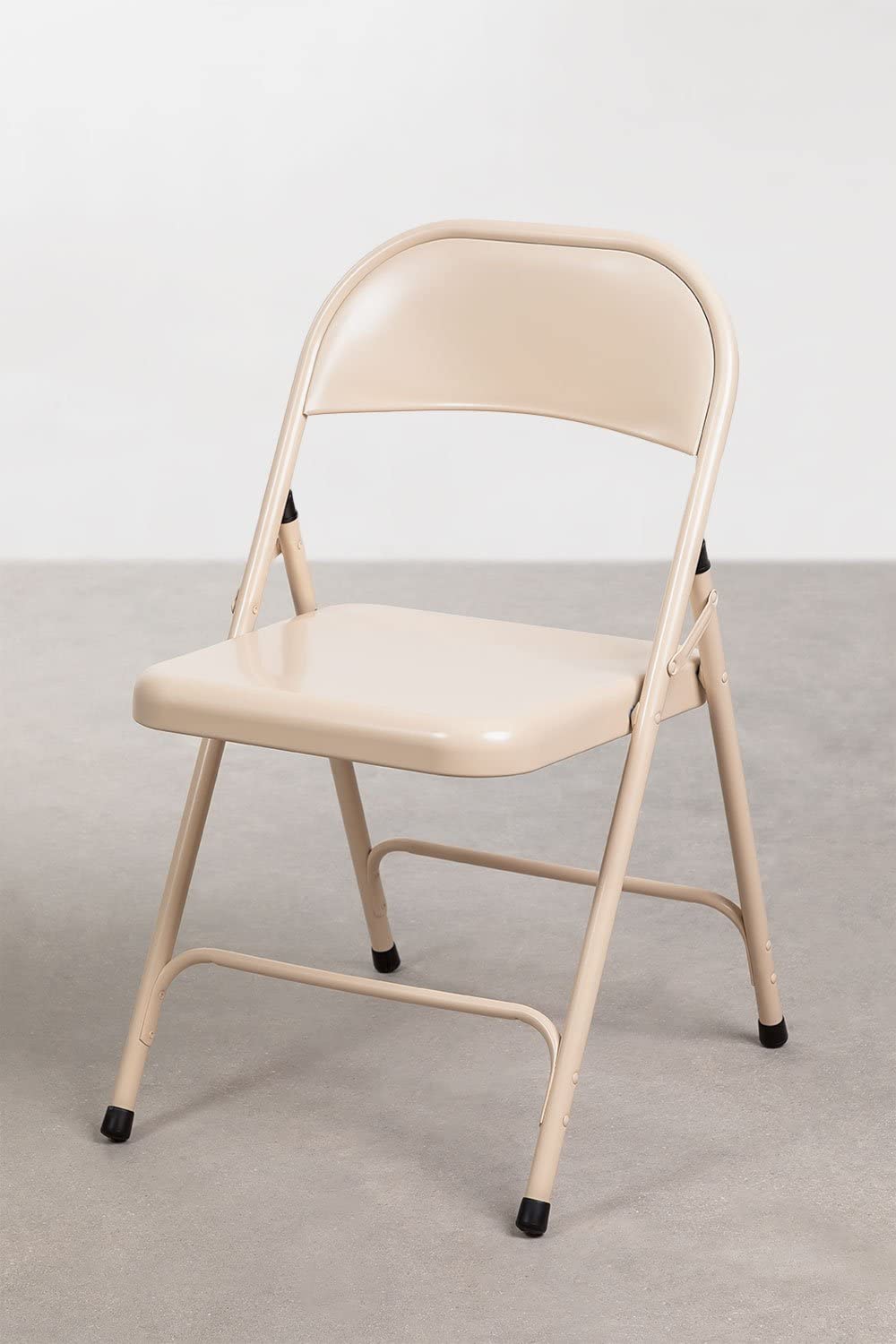 Sklum Ukla set 2 sedie pieghevoli beige lino acciaio