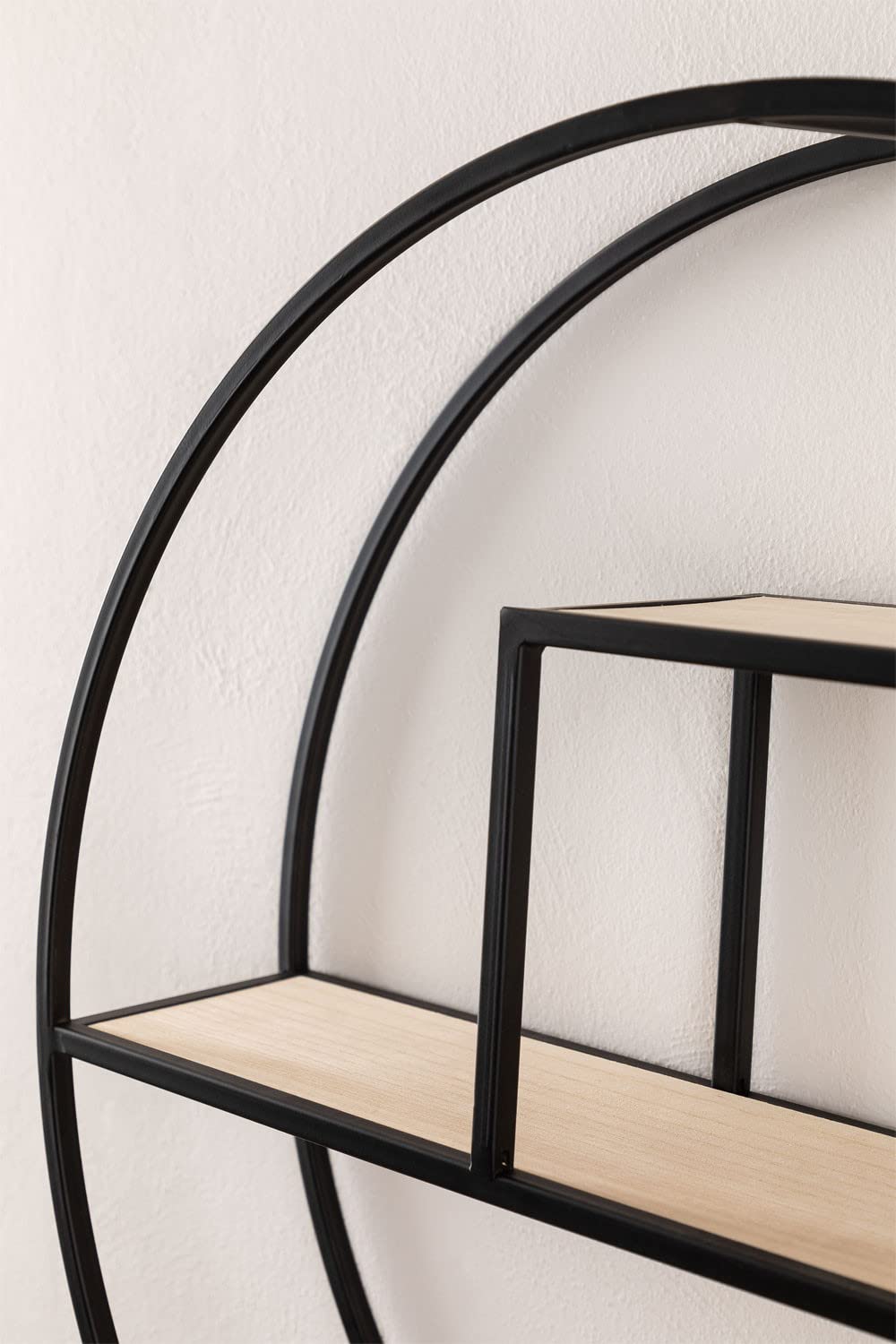 Sklum Kafren scaffale a parete Ø60 cm in legno e ferro