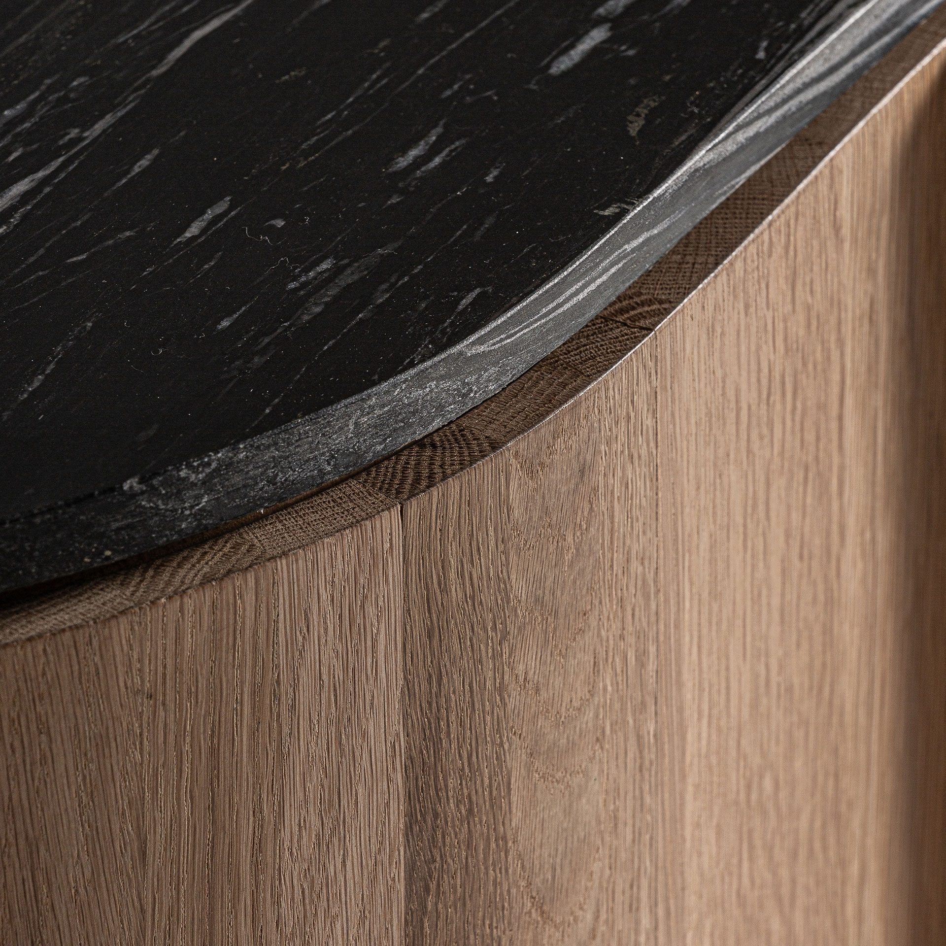 Bambua Nara credenza rovere marmo nero 240 cm