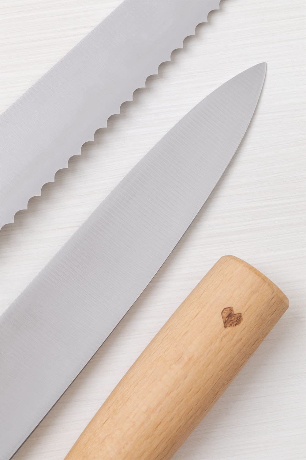Sklum Datte set coltelli cucina con ceppo in legno
