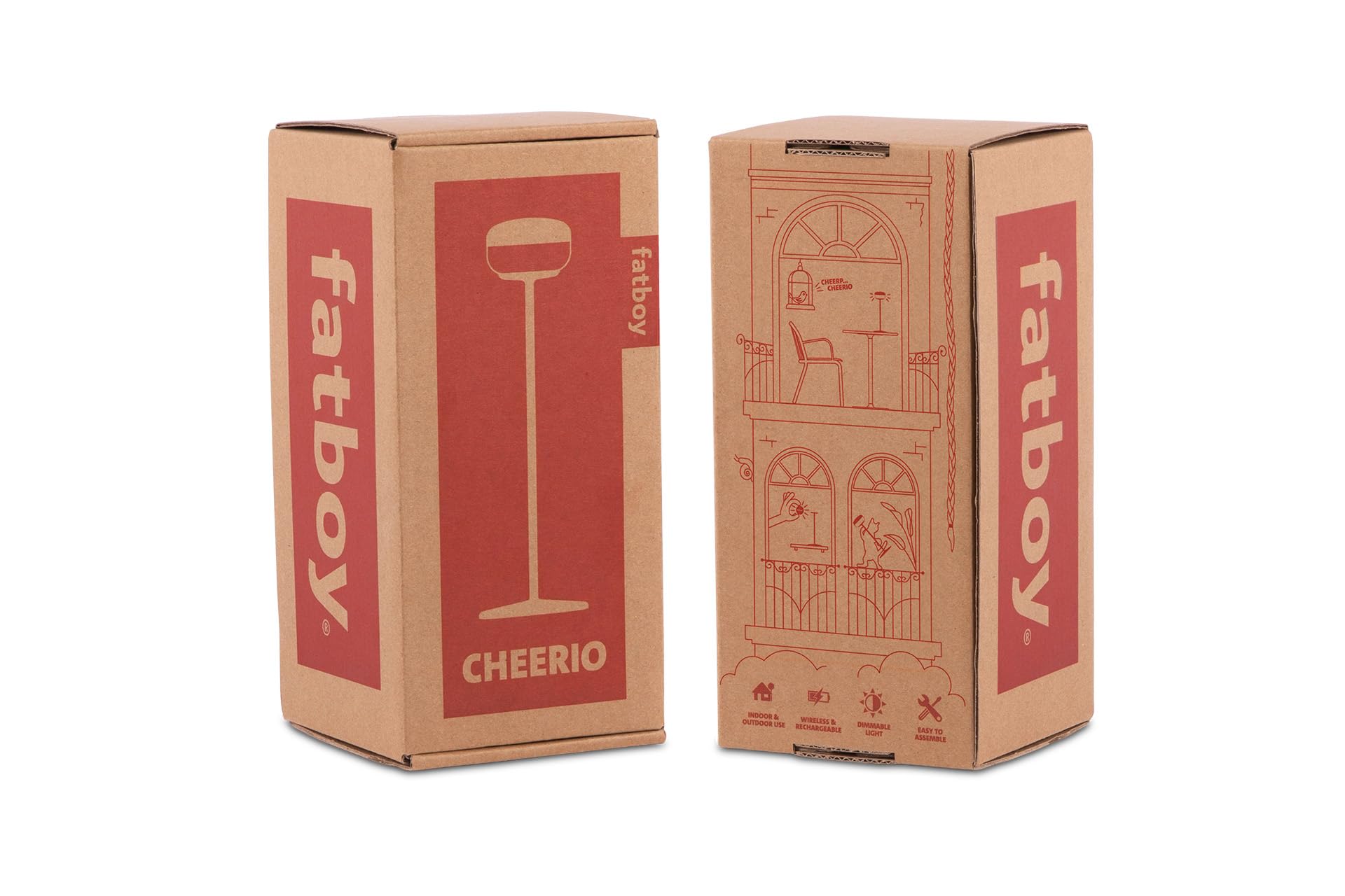 Fatboy Cheerio Lampada da Tavolo LED Arancione Solare