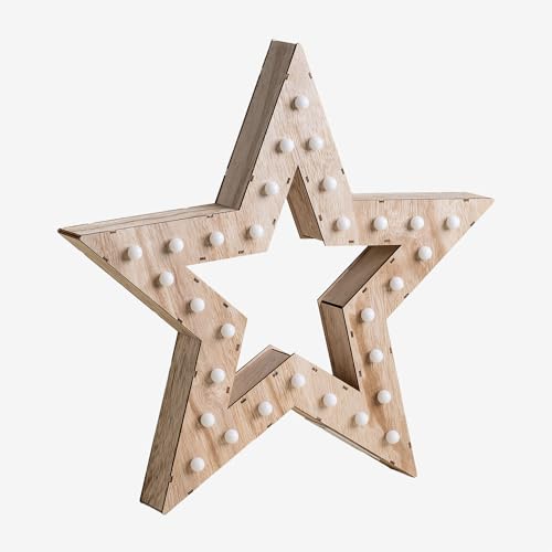 Sklum Luzi Style Figura decorativa in legno con 30 LED