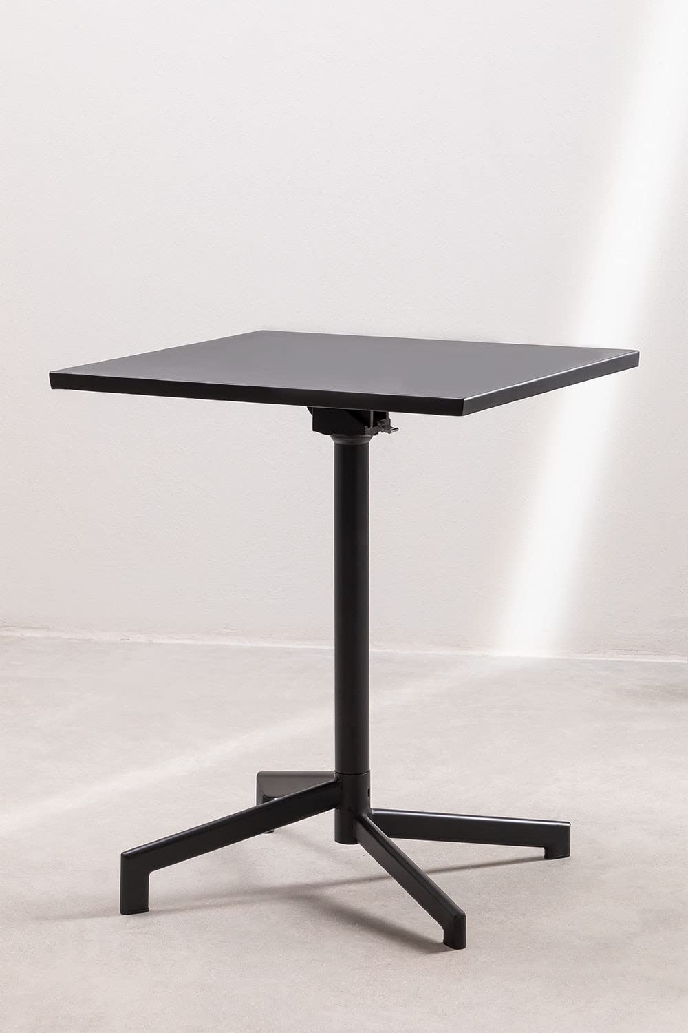 Sklum Dely Tavolo Bar Pieghevole 60x60 cm Nero in Acciaio