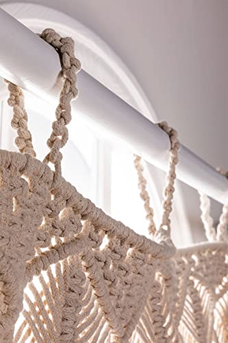 Sklum Zulema tenda macramè 110x215 cm beige crema cotone