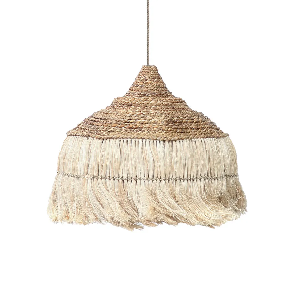 Bambua Abaca Hoola lampada a sospensione naturale L