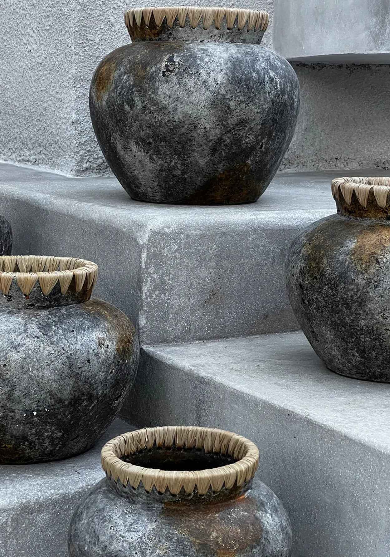 Bambua Styly Vaso Terracotta Grigio L