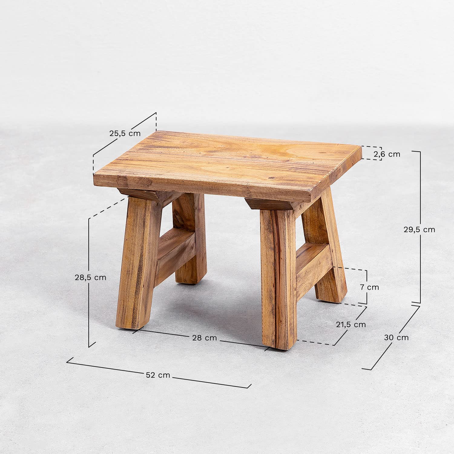 Sklum Rieve panca in legno riciclato 52 cm