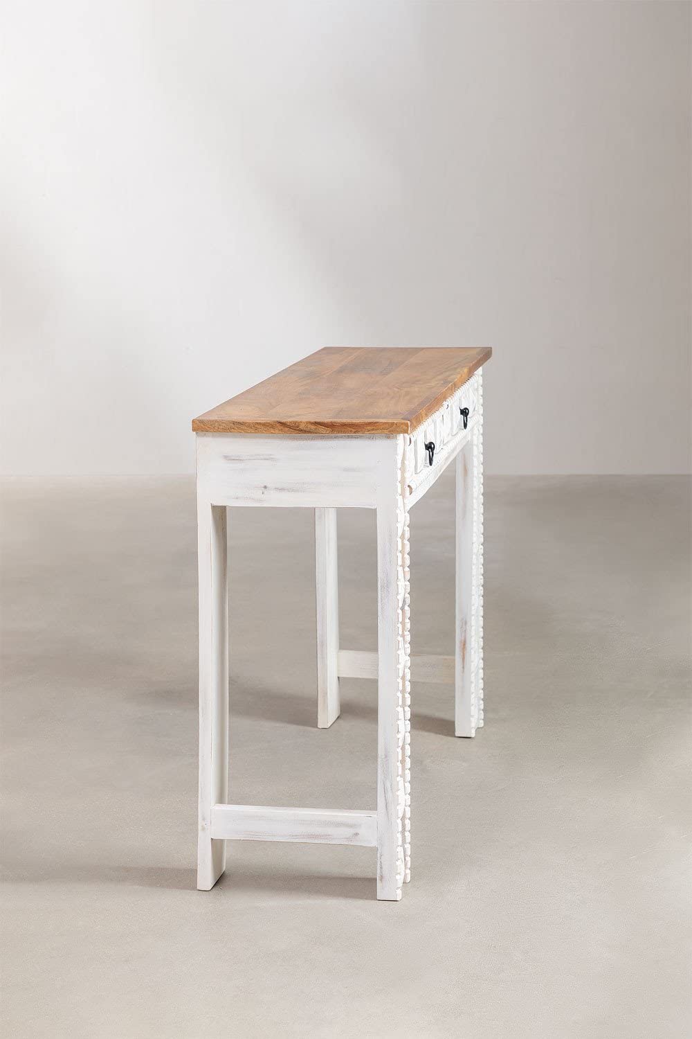 Sklum Kanat mobile ingresso legno mango bianco 120 cm