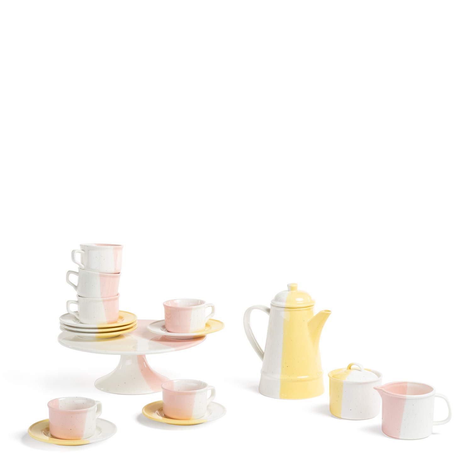 Sklum Tracya set da tè ceramica 10 pezzi colorato
