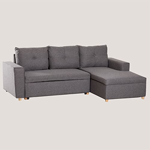 Sklum Calvin Divano Letto Chaise Longue Grigio Scuro