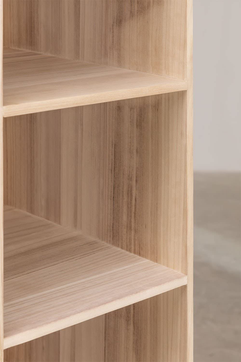 Sklum Ralik armadio 1 anta in legno naturale con rattan