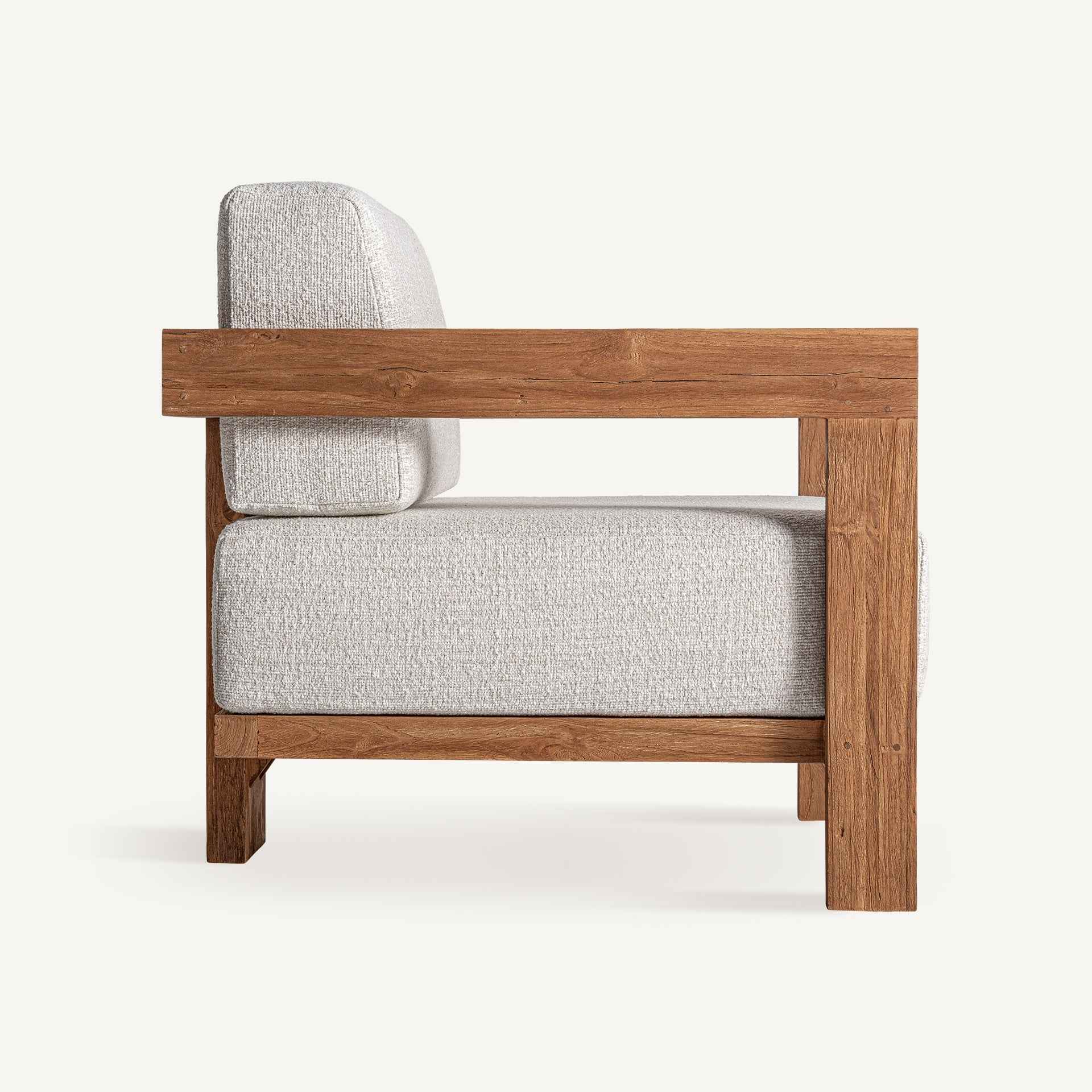 Bambua Testa Poltrona da Esterno in Teak Riciclato