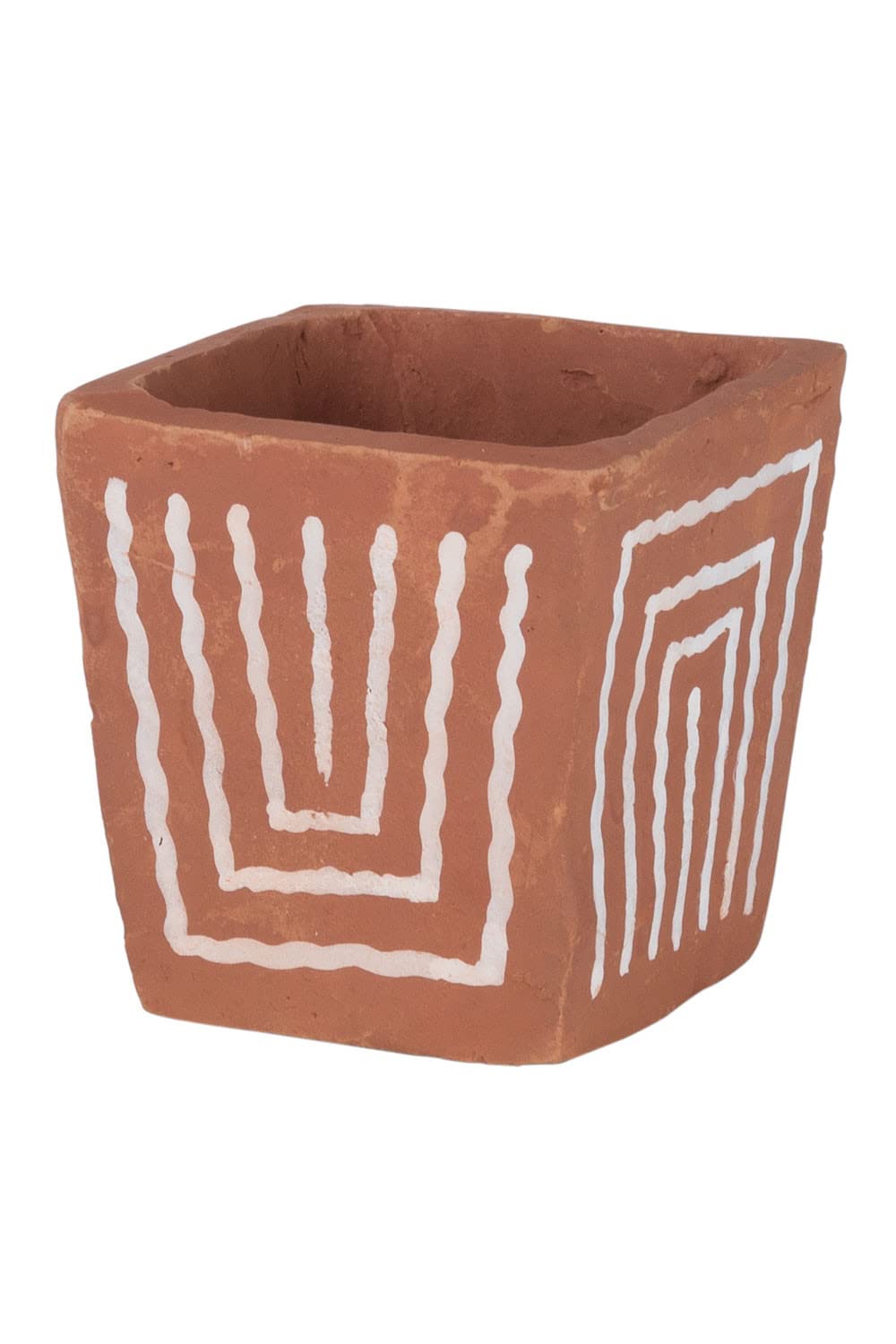 Sklum Thot Vaso 8 cm Rosso Argilla Artigianale