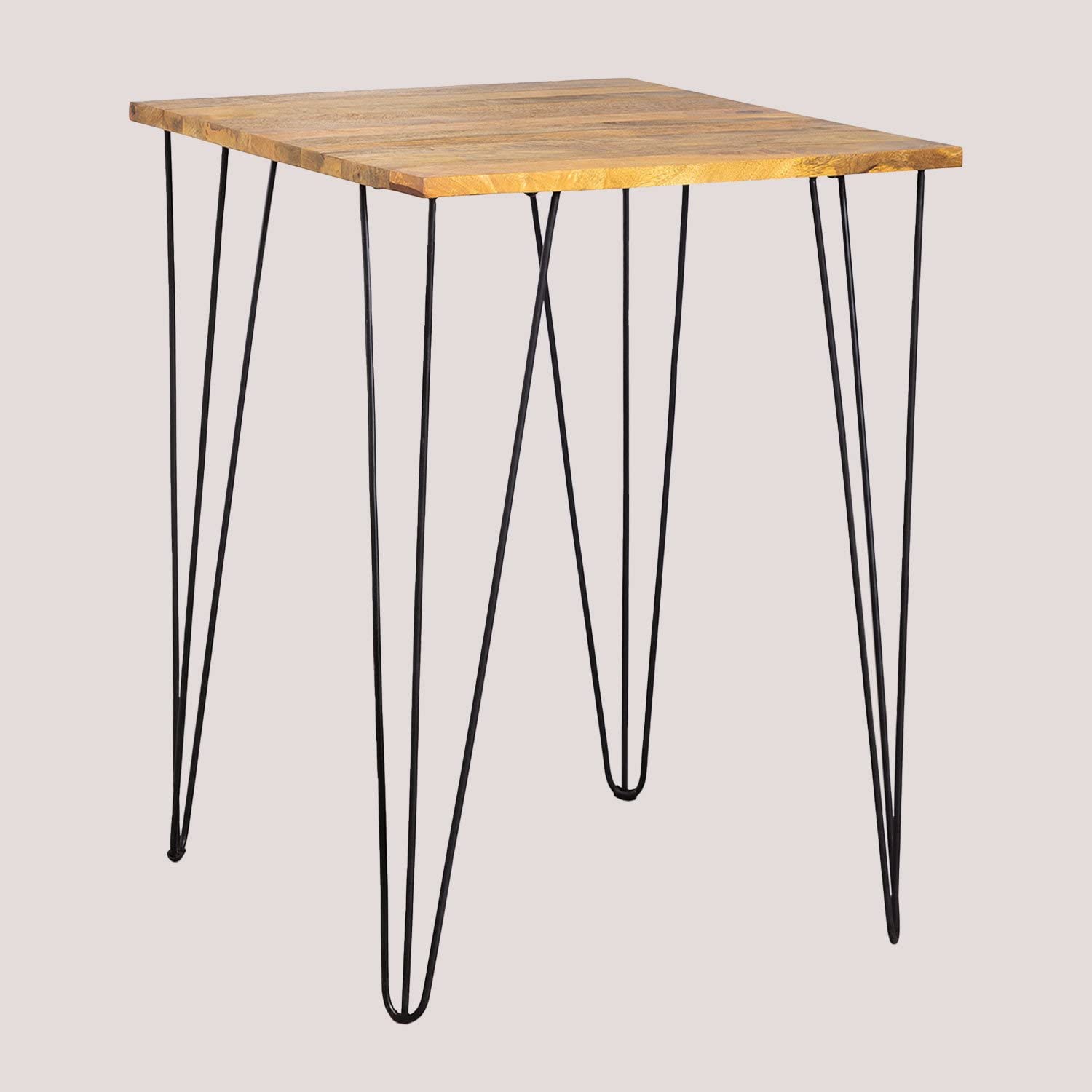Sklum Meriem tavolo alto in legno di mango 80x80