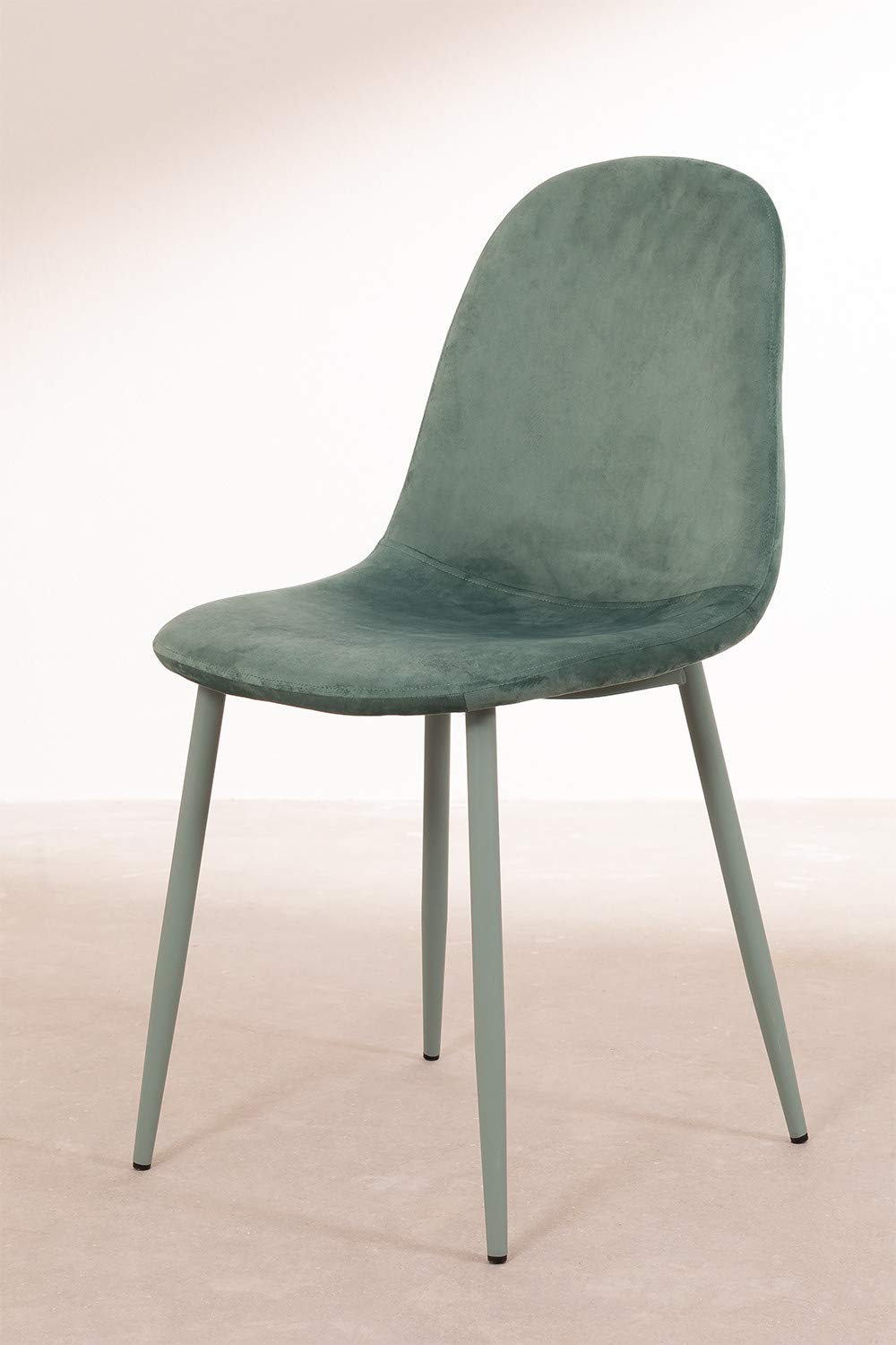 Sklum Glamm Colors sedia da pranzo in velluto verde abete