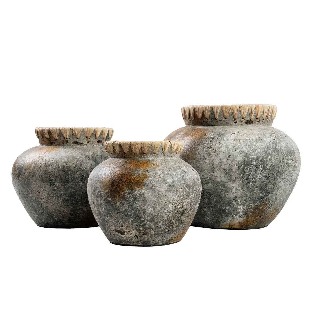 Bambua Styly vaso grigio antico M in terracotta