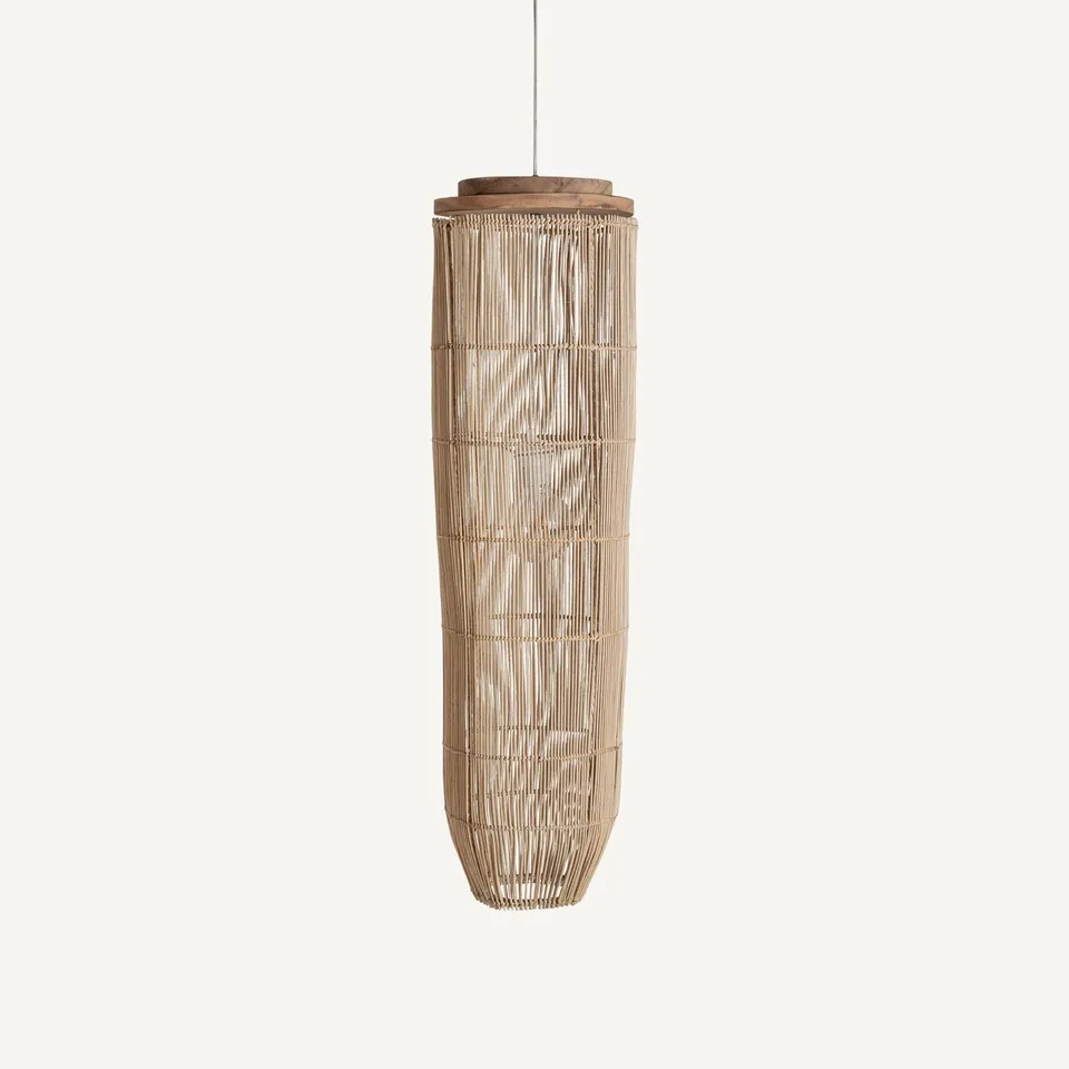 Bambua Kusse S lampadario a sospensione rattan