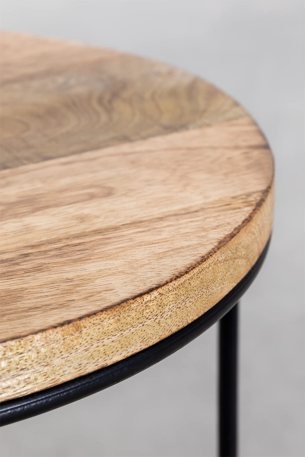 Sklum Tannam Mango Tavolino Rotondo Ø30 cm Legno