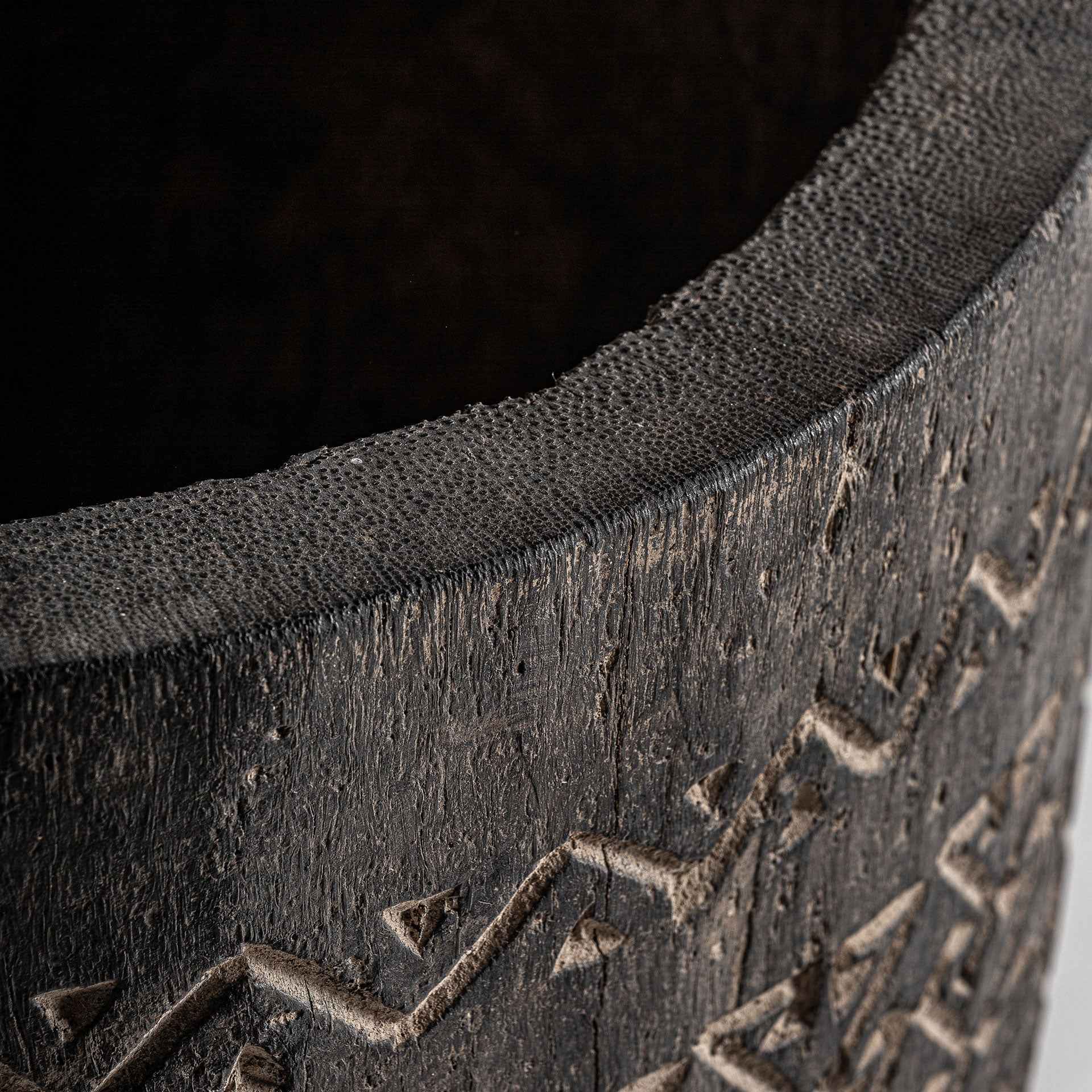 Bambua Nantua vaso legno palma intagliato