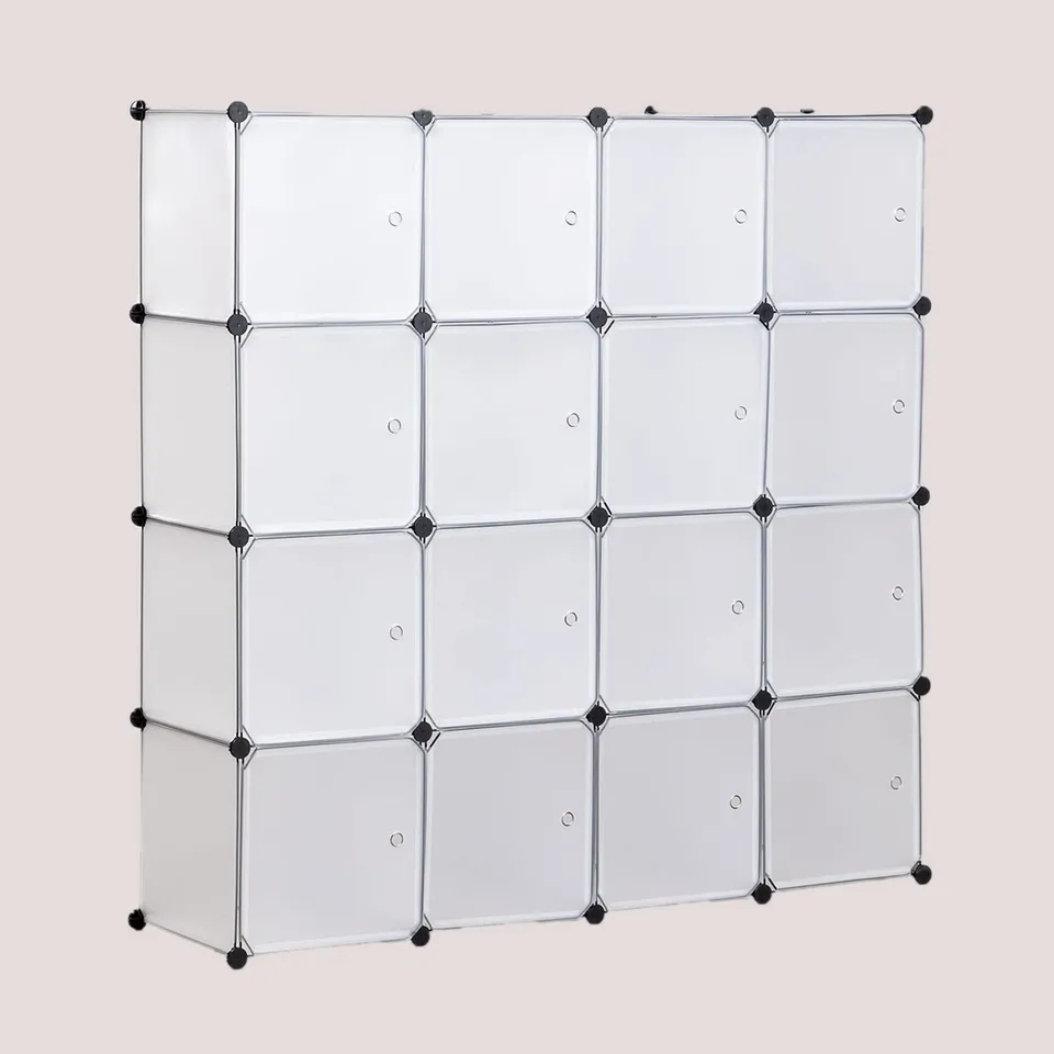 Sklum Oxley armadio componibile trasparente 16 moduli