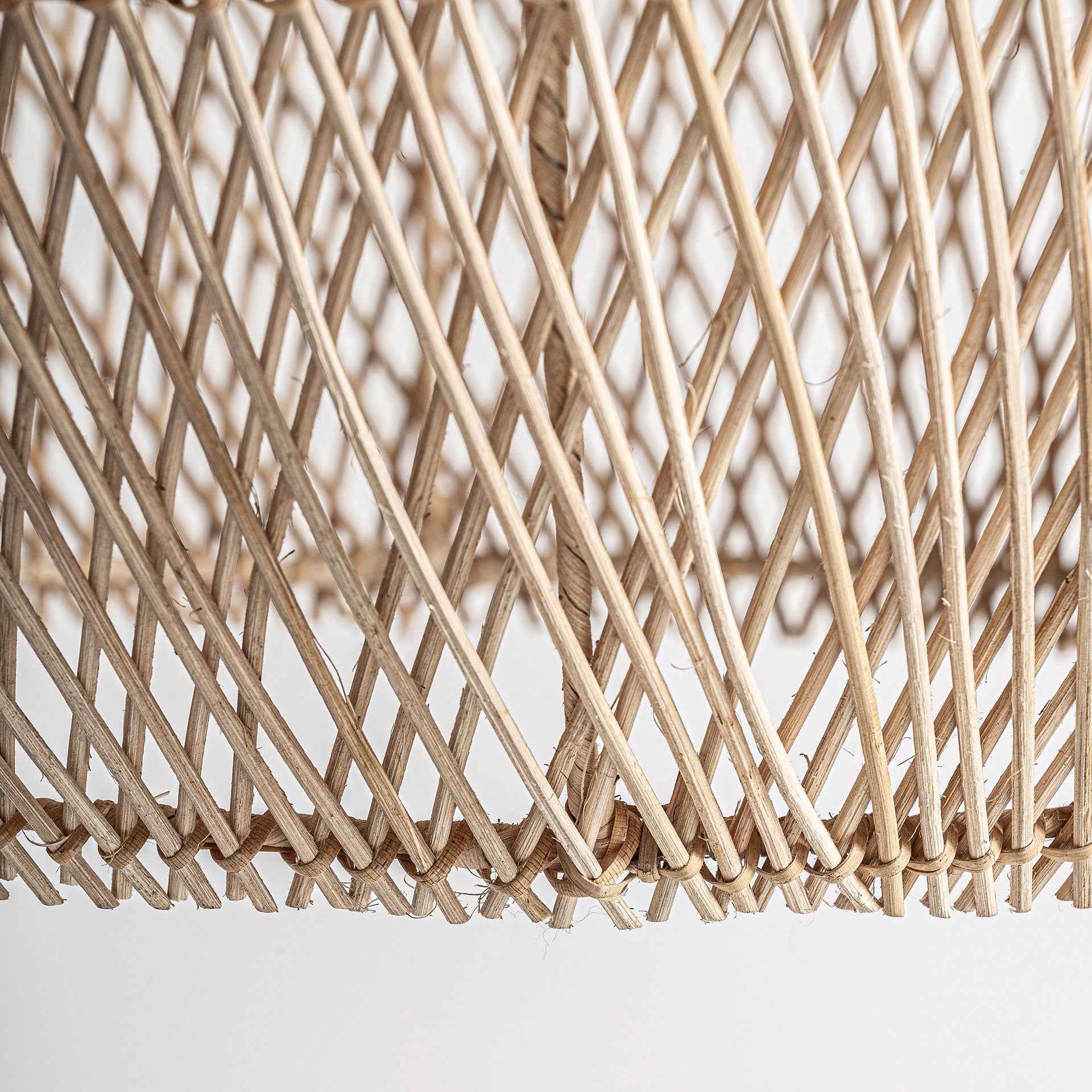 Bambua Muene lampadario rattan globo miele