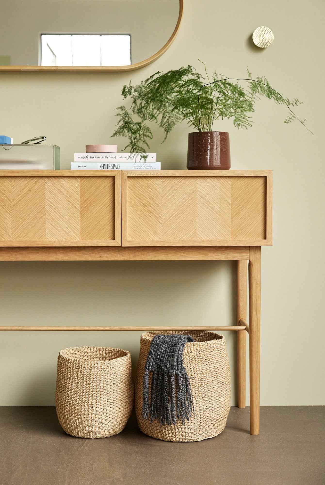 Bambua Sort Baskets cesti naturali set 3 pezzi