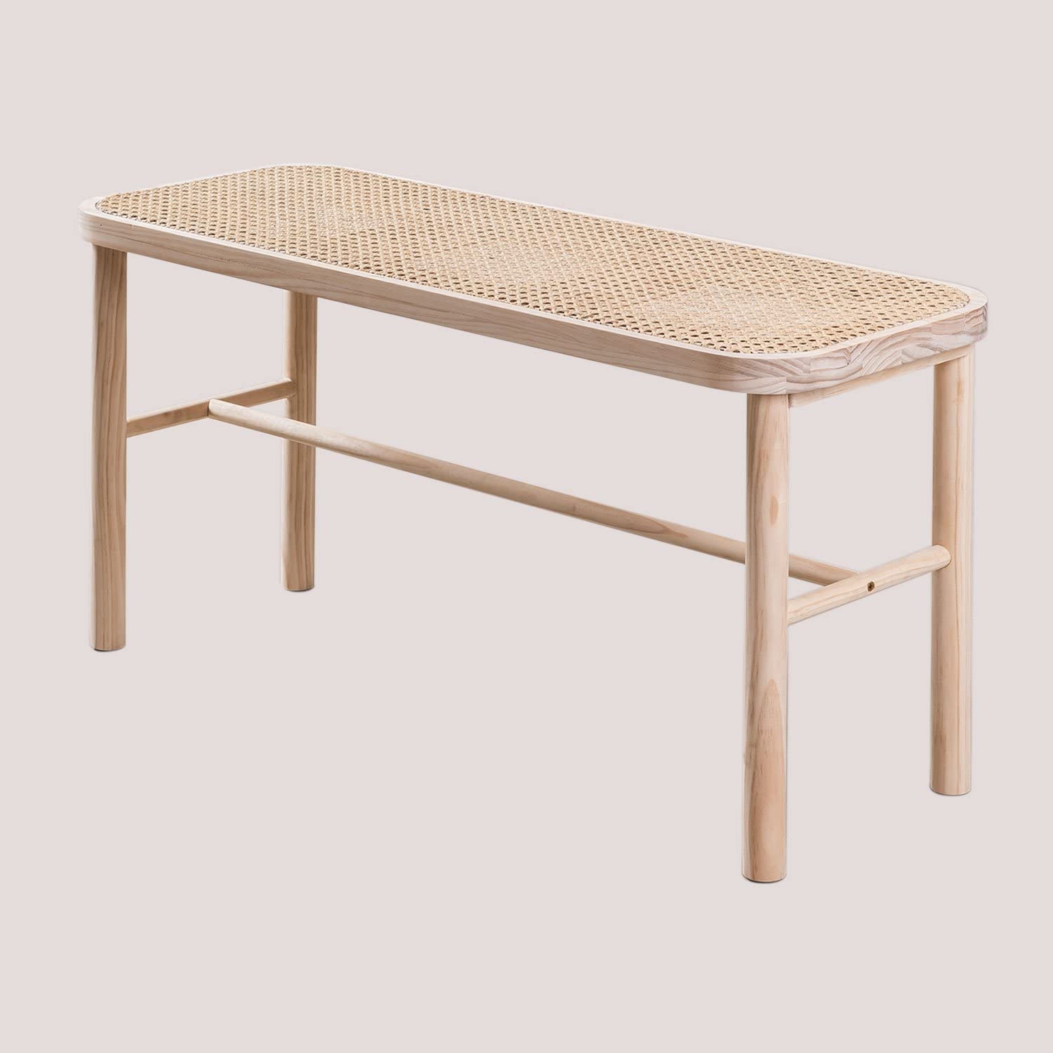 Sklum Riolut Panca in Rattan e Legno 89,5 cm