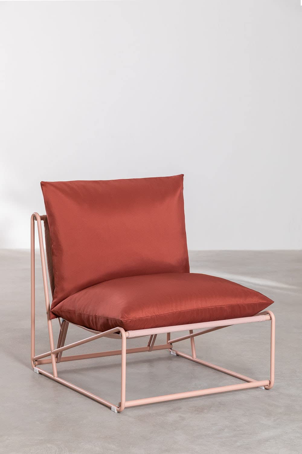 Sklum Amaro Style poltrona da giardino rosso mattone rosa cipria