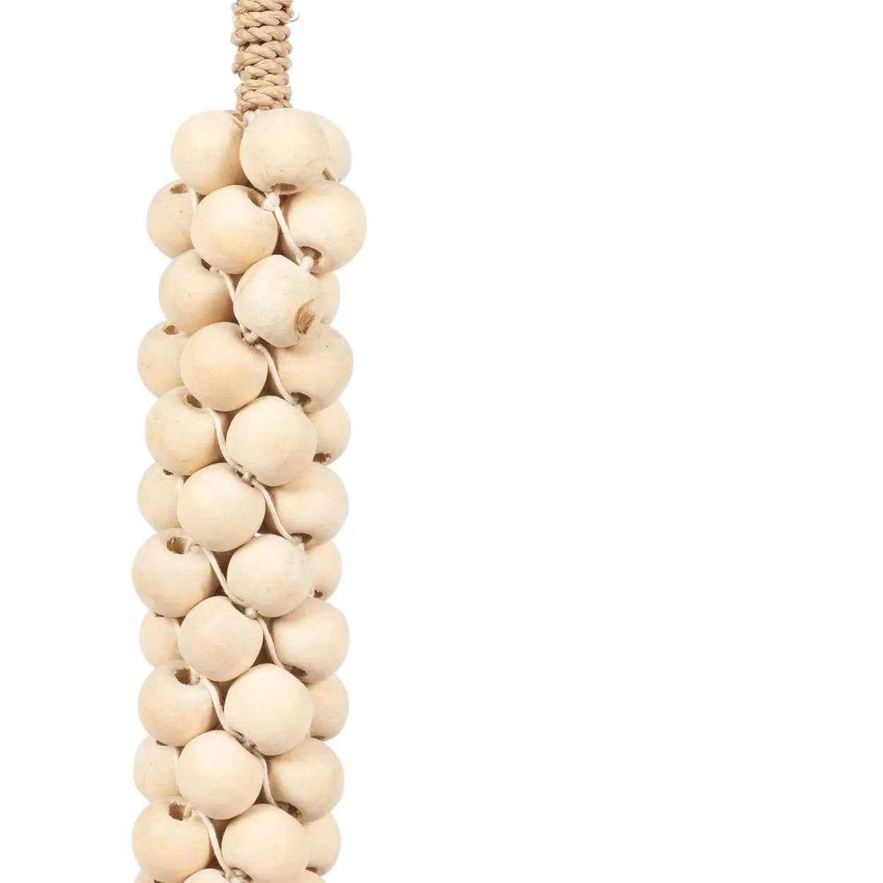 Bambua Wooden Beads nappa decorativa bianco naturale