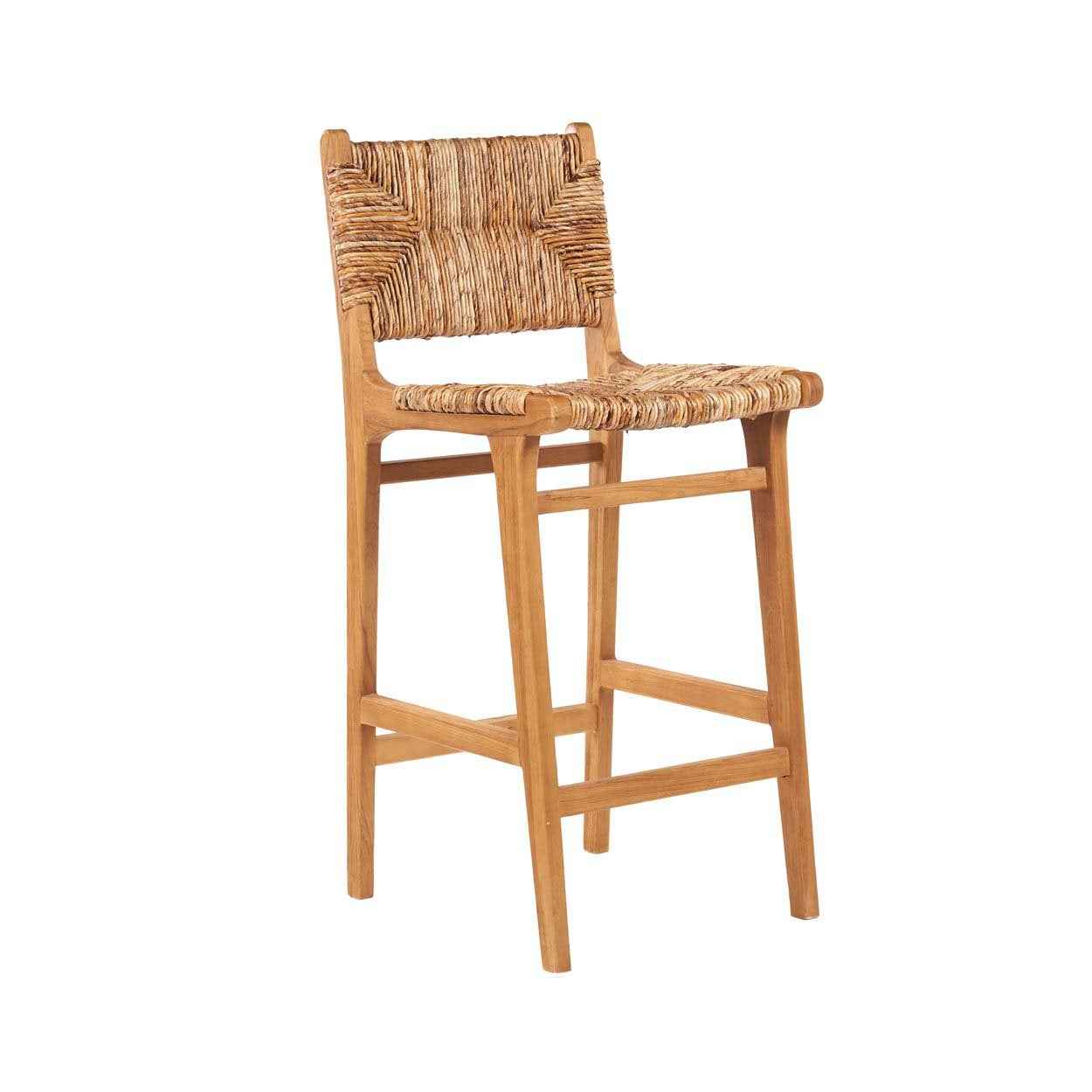 Bambua Puquta sgabello bar naturale legno teak