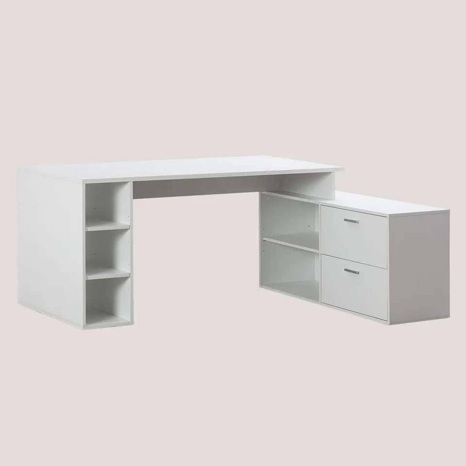Sklum Taluk tavolo ufficio in legno bianco 182 cm