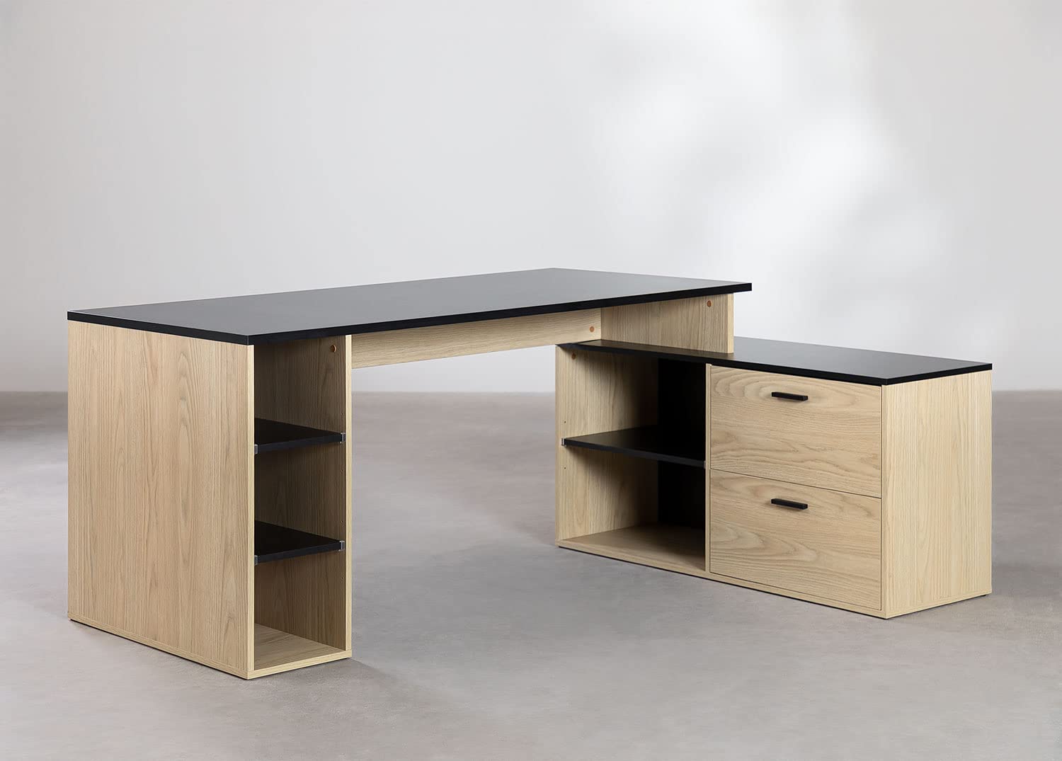 Sklum Taluk tavolo da ufficio a L rovere quercia 182,5 cm