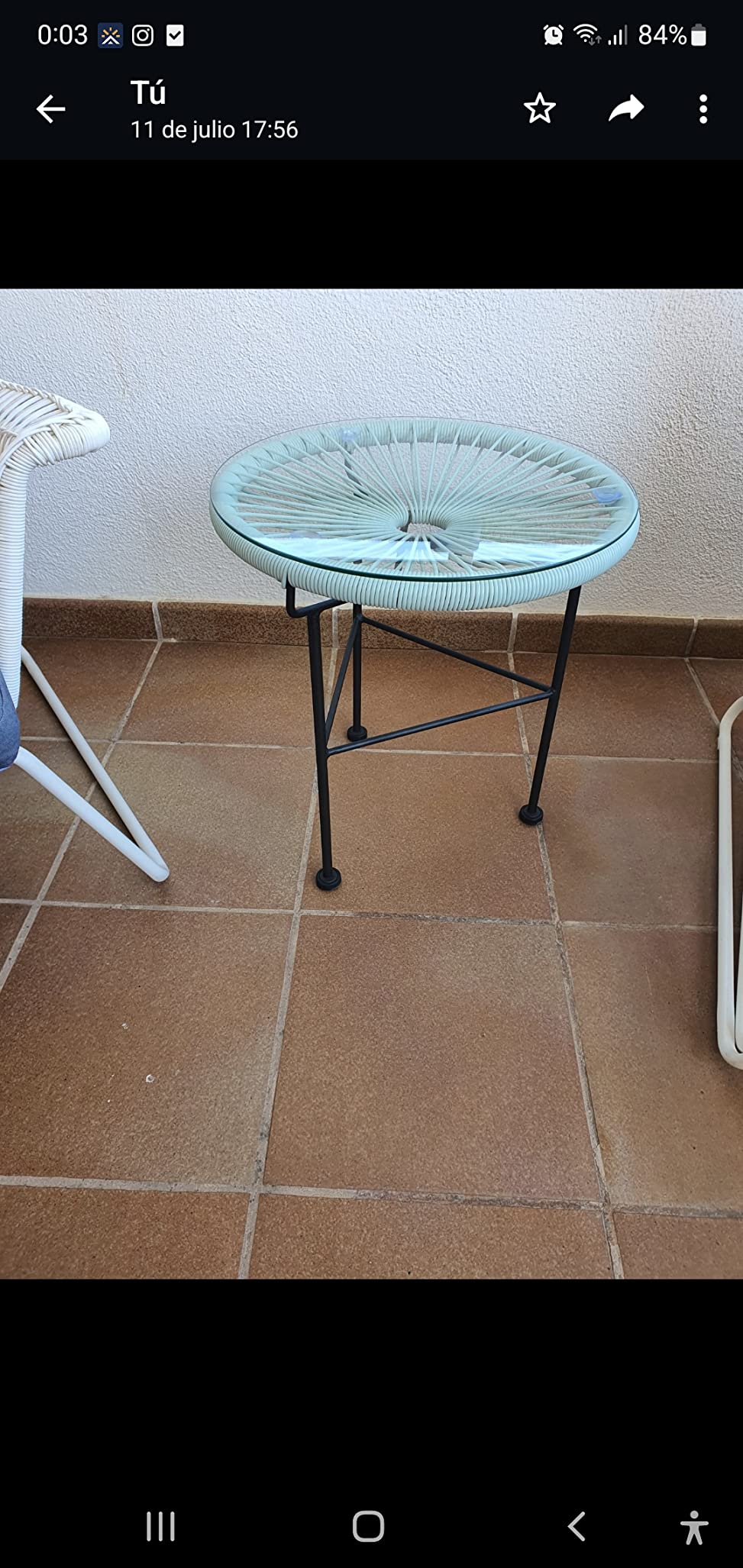 Sklum Acapulco tavolino rotondo marrone cioccolato Ø44