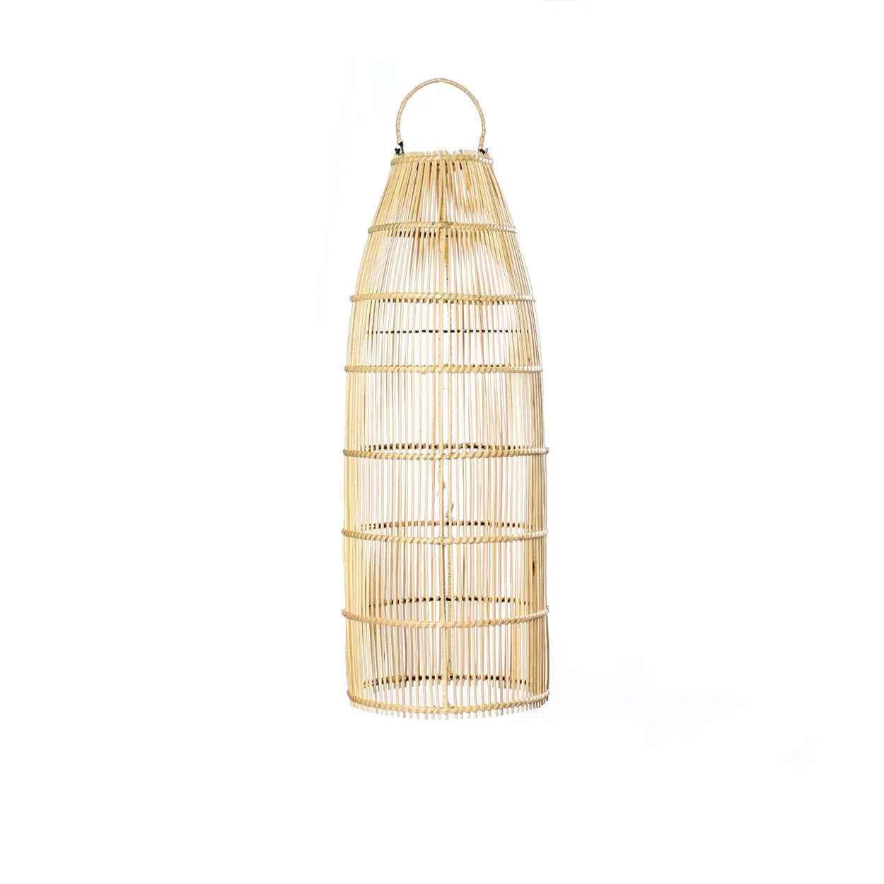 Bambua Fish Trap lampada sospensione rattan naturale M