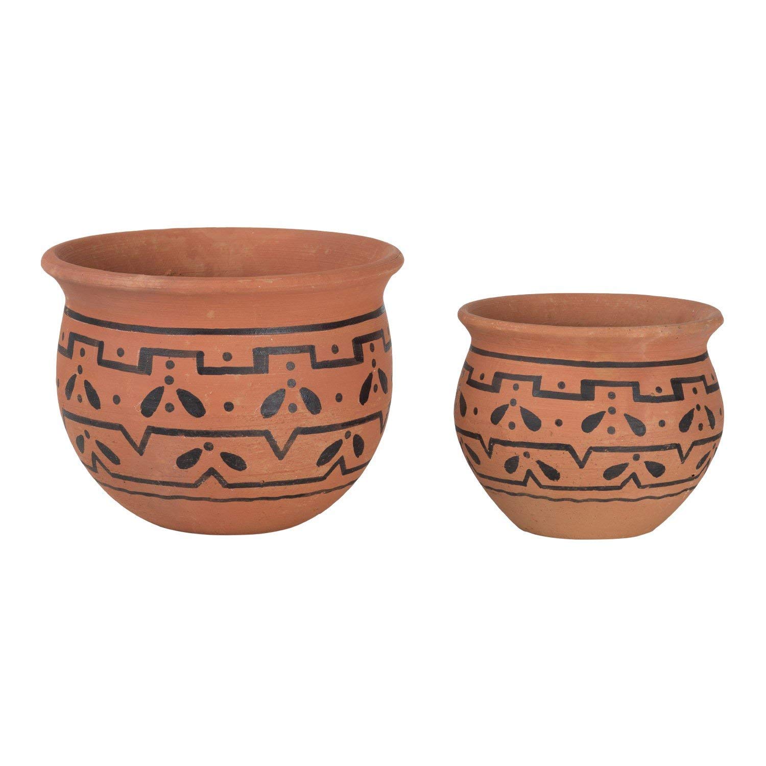 Sklum Usir set 2 vasi ceramica rosso argilla