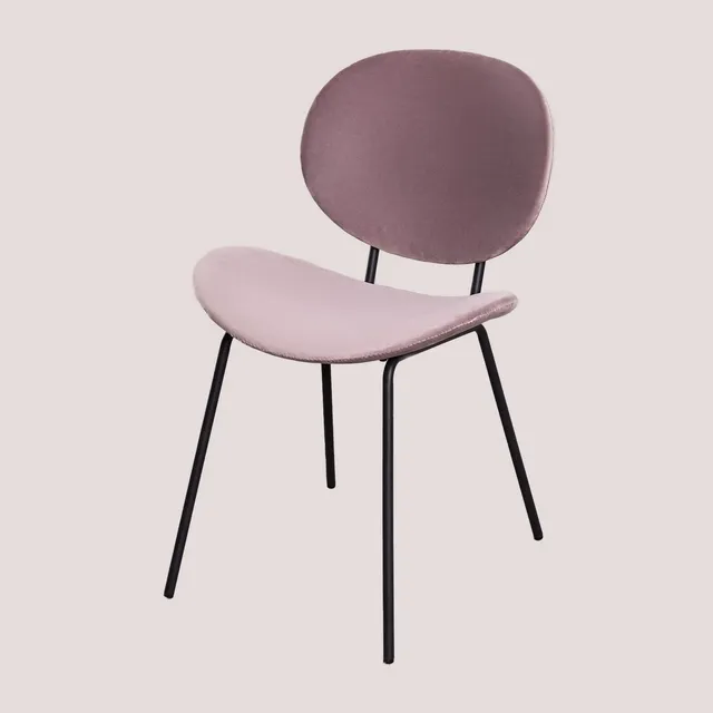 Sklum Laure Sedia Velluto Rosa Malva