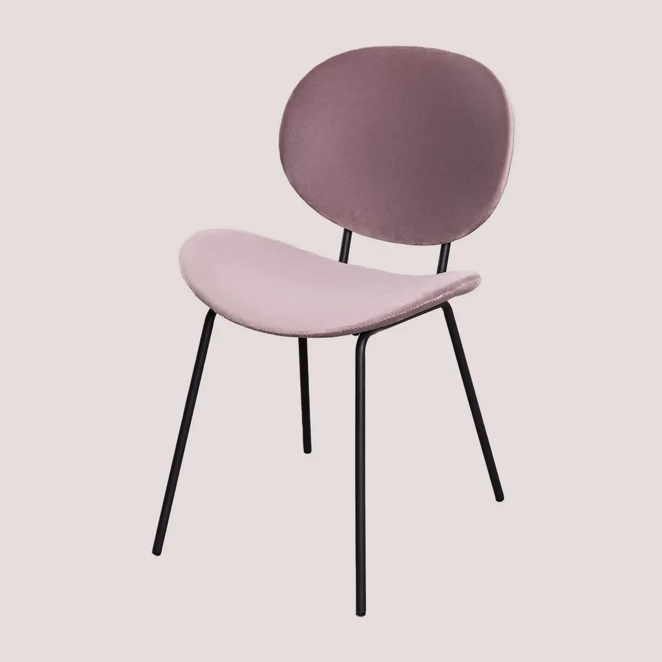 Sklum Laure Sedia Velluto Rosa Malva