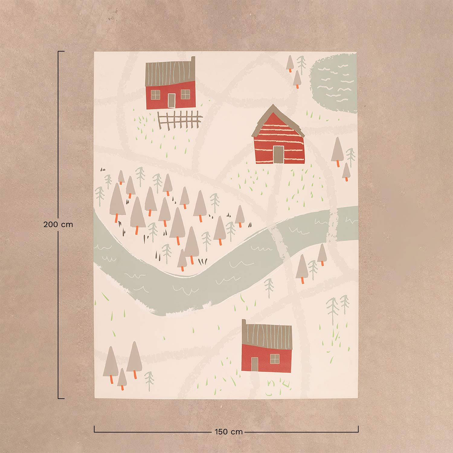 Sklum Urel Kids Tappeto Vinile 200x150 cm Bianco Antico