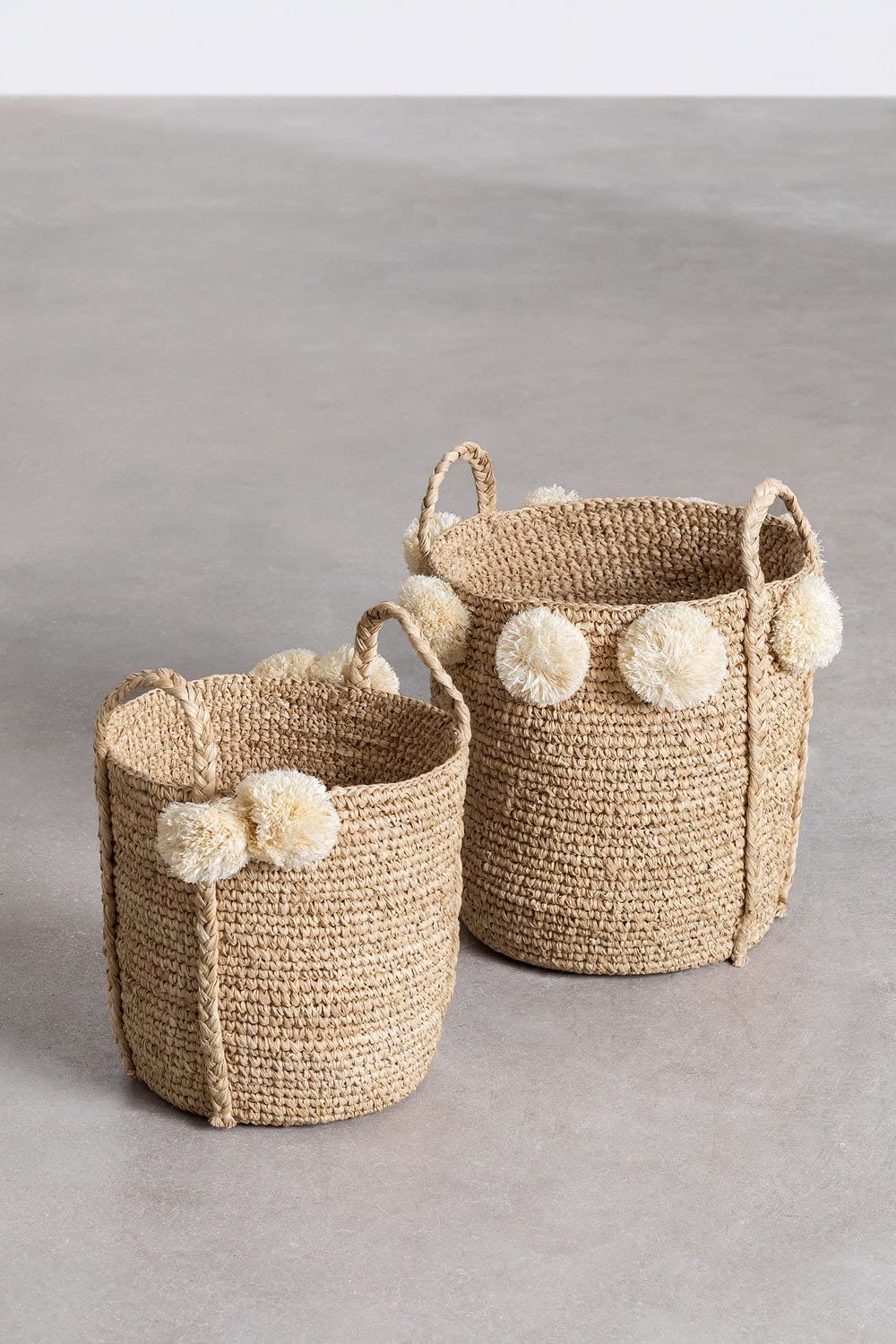 Sklum Calama set 2 cesti decorativi naturale in sisal