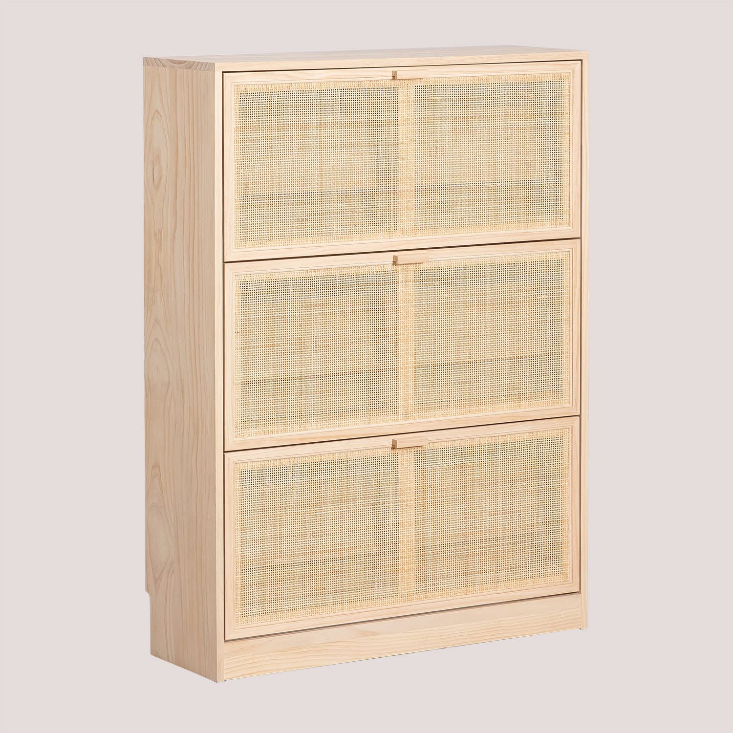 Sklum Reyna scarpiera legno 3 ante rattan naturale
