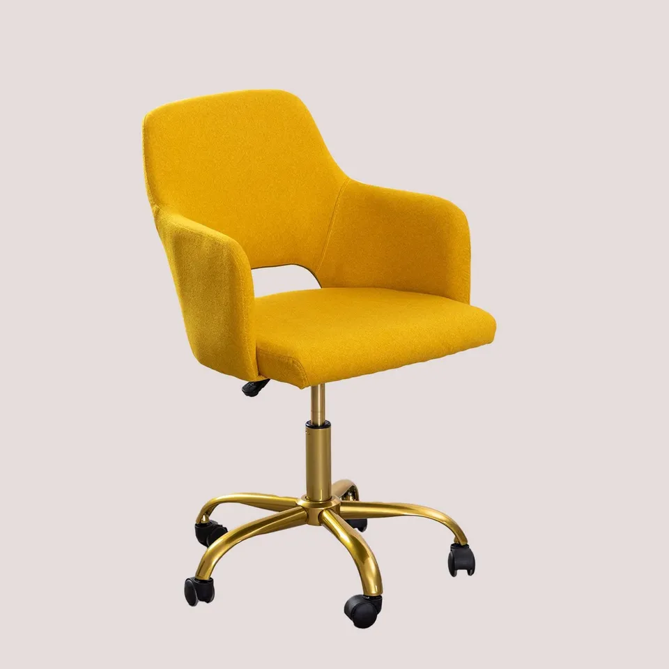 Sklum Egnan sedia da scrivania con rotelle base oro