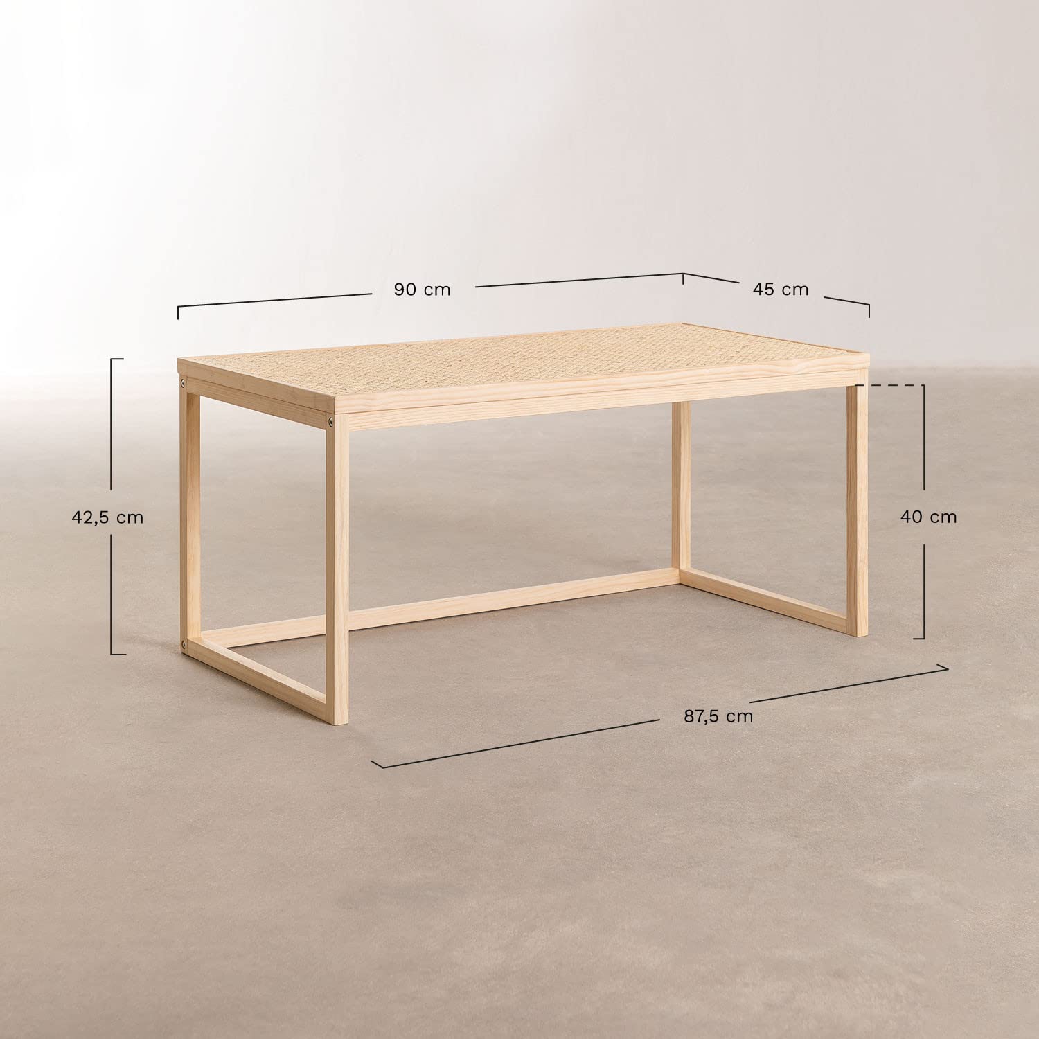 Sklum Riolut tavolino caffè rattan legno 90 cm