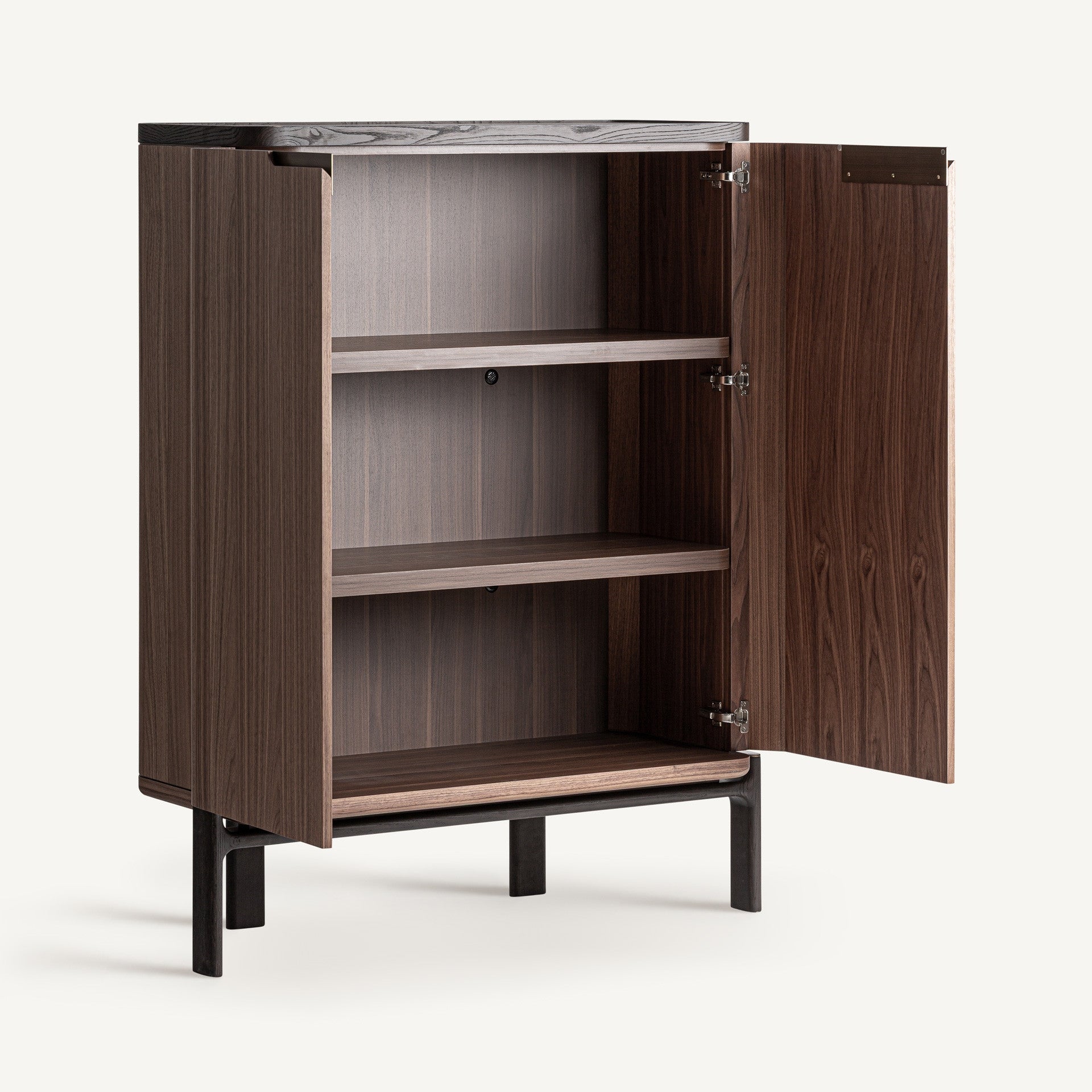 Bambua Saillon armadio in noce con base in metallo