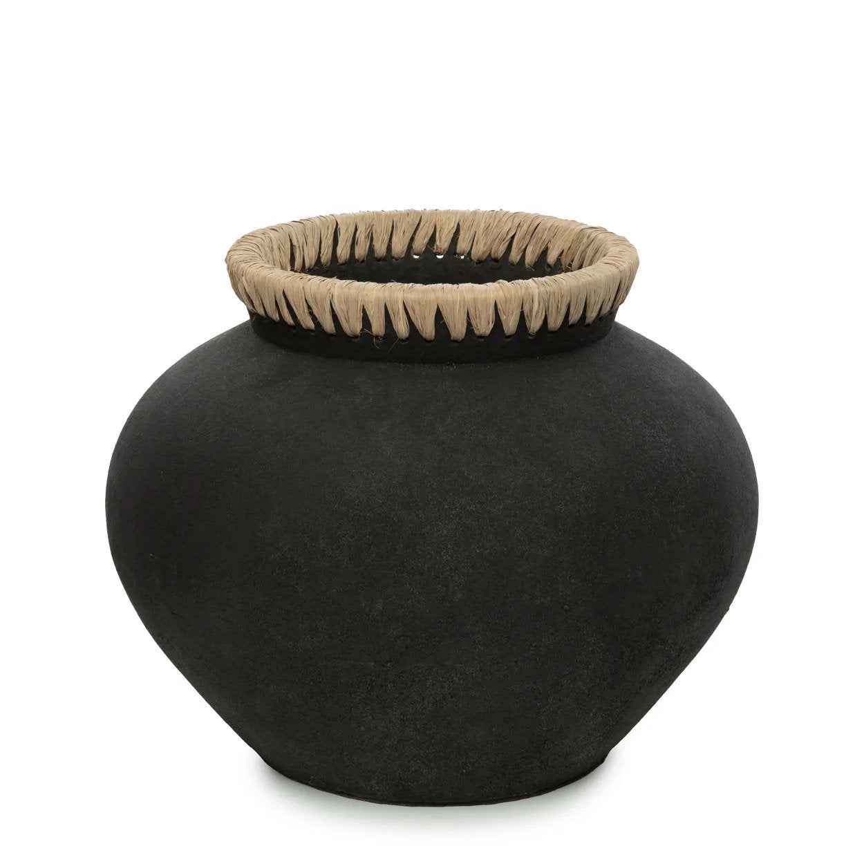 Bambua Styly vaso nero naturale L terracotta